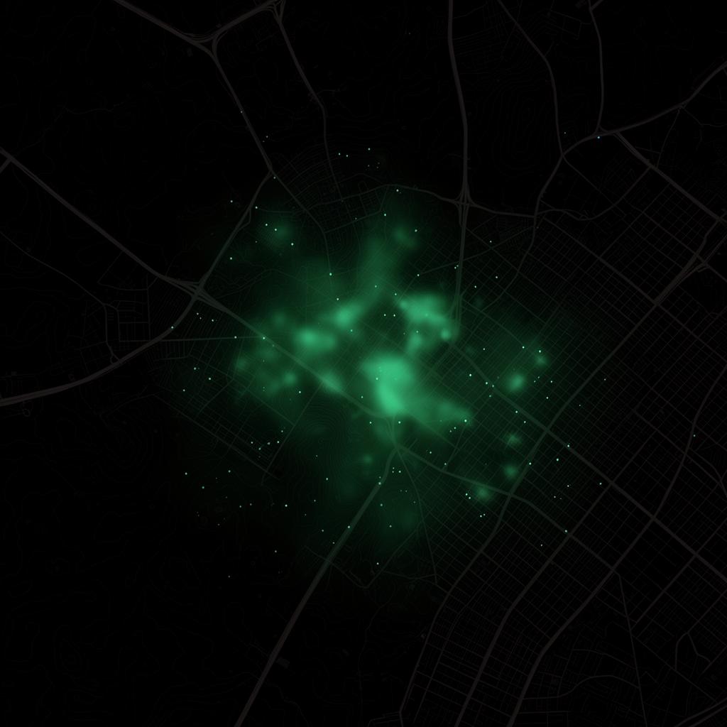 Mapa de calor de intenção territorial — NOR Predict